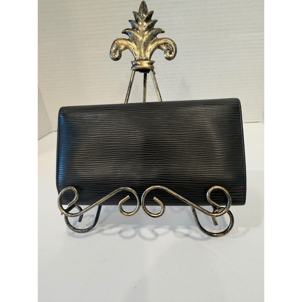 Louis Vuitton Sarah Noir Black Epi Leather‎ Long Flap Wallet - Picture 4 of 11